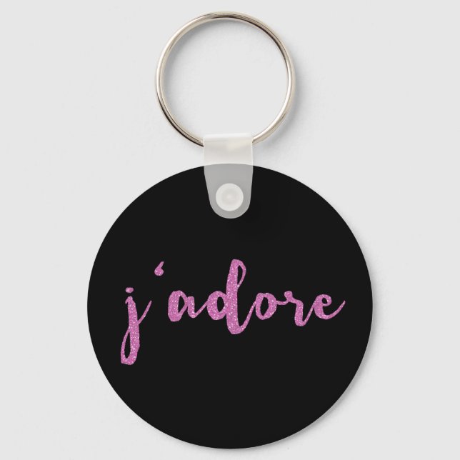 Llavero J'adore French Saying (Anverso)