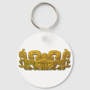 Llavero Jaguar maya - oro