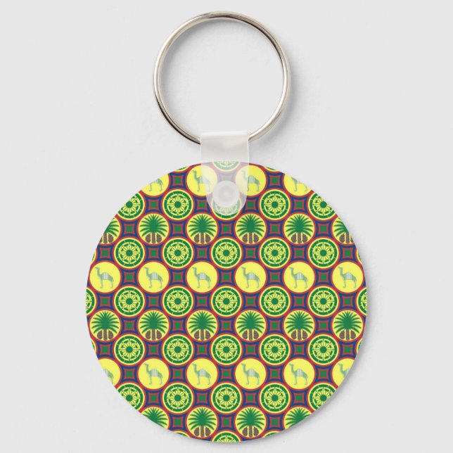 Llavero Jamahiri ® Libya | Africa Pattern  (Anverso)