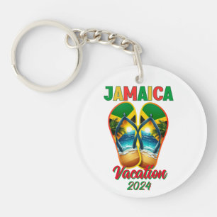 Llavero Jamaica 2024 Flip Flop Vacation Tropical Beach