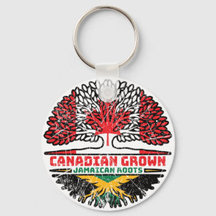 Llavero Jamaica Bandera de raíces de árbol canadiense cana