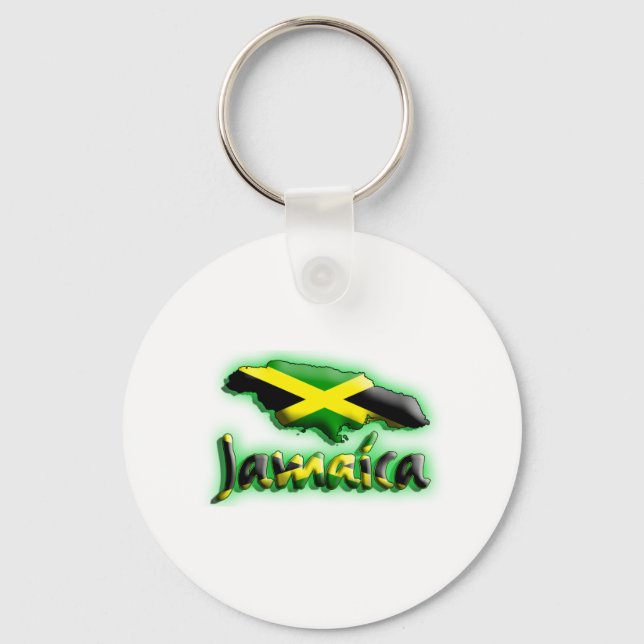 Llavero Jamaica con título de bandera (Anverso)