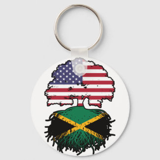 Llavero Jamaica Jamaican American USA Tree Roots Flag