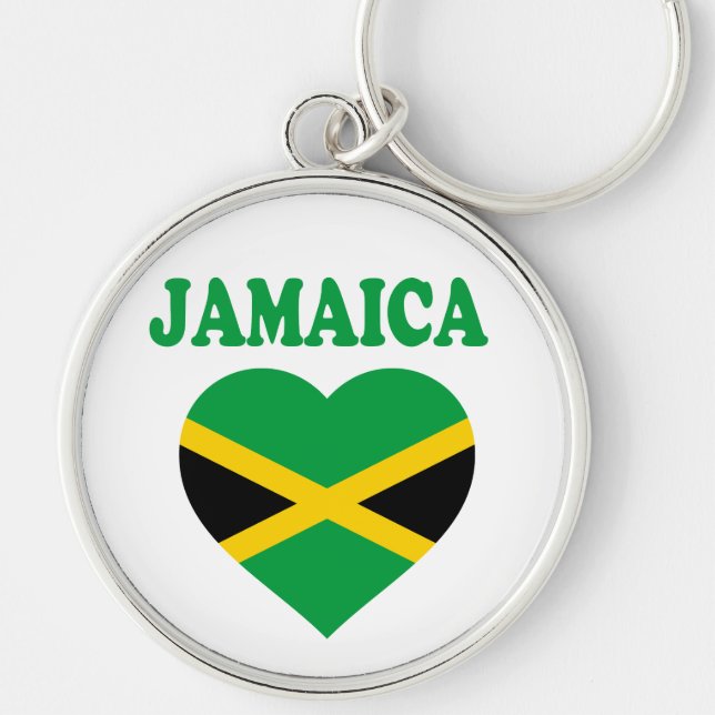 Llavero Jamaica Love Heart Jamaican Flag (Frente)