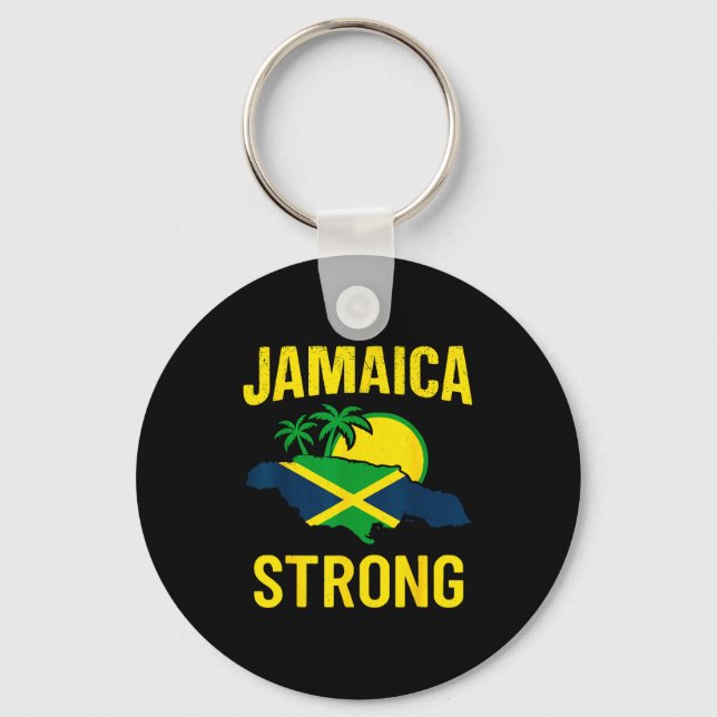 Llavero Jamaica Strong I Love Jamaican Flag Heart Women Me (Anverso)