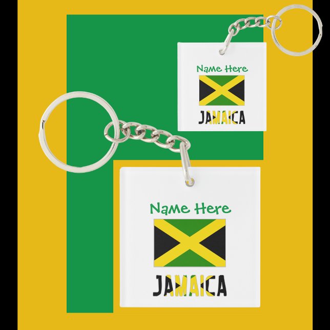Llavero Jamaica y la personalización verde de la bandera j (Subido por el creador)