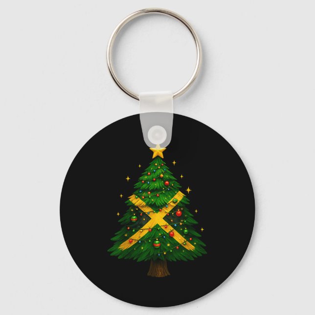 Llavero Jamaican Christmas Tree Design, Festive Holiday Gr (Anverso)