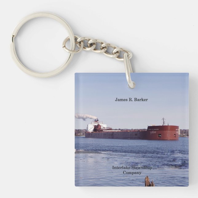 Llavero James R. Barker, cadena de claves acrílicas (Frente)