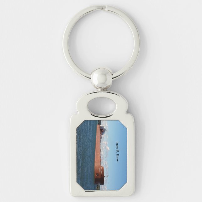 Llavero James R. Barker, cadena de claves metalizado (Anverso)