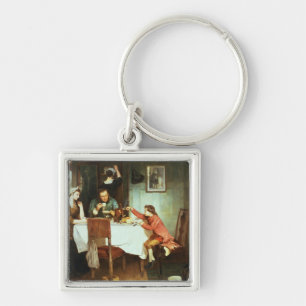 Llavero James Watt joven que juega con vapor