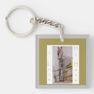 Llavero Jamie y Penelope el burro, me encanta mi yegua