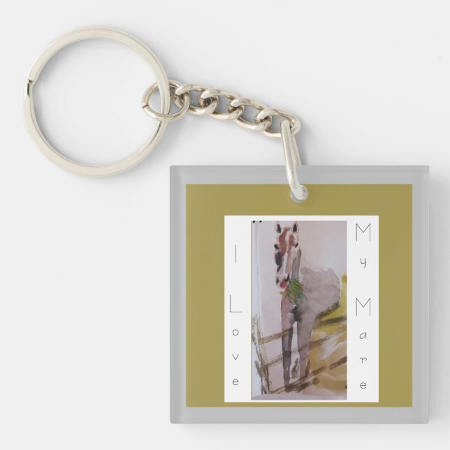 Llavero Jamie y Penelope el burro, me encanta mi yegua (Frente)