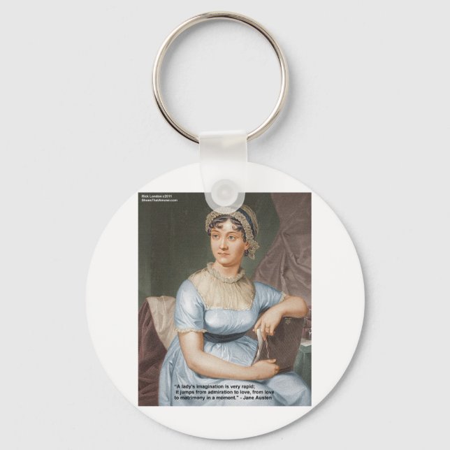 Llavero Jane Austen Amistad/Amor/Balm Cita Regalos (Anverso)