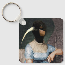 Llavero Jane Austen con cabeza de pájaro