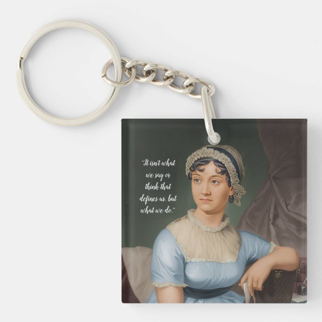 Llavero Jane Austen portrait and quote (Frente)