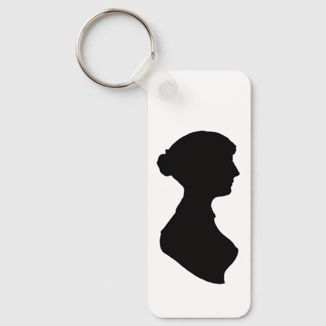 Llavero Jane Austen's Silhouette & quote on a  Keychain (Anverso)