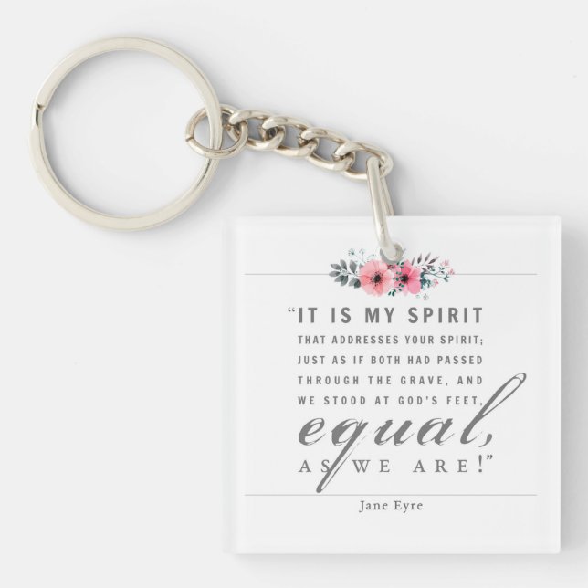Llavero Jane Eyre - Como Somos - Blanco (Frente)