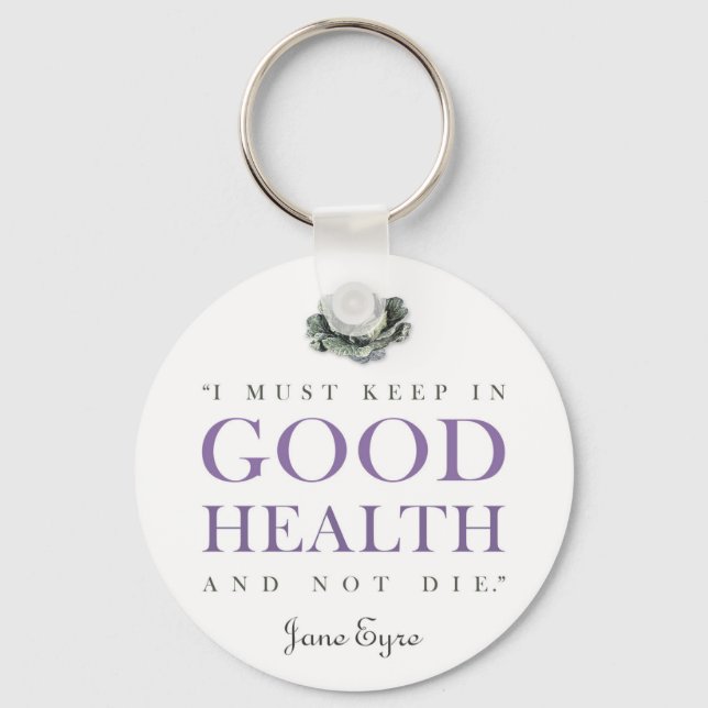 Llavero Jane Eyre - Mantente En Buena Salud - Basura (Anverso)