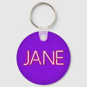 Llavero Jane Name en Gslow Neon Lights