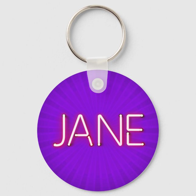 Llavero Jane Name en Gslow Neon Lights (Anverso)