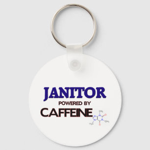 Llavero Janitor Powered by caffeine