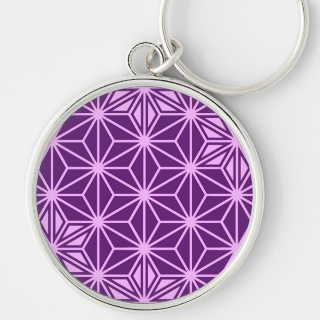 Llavero Japanese Asanoha pattern - amethyst purple (Frente)