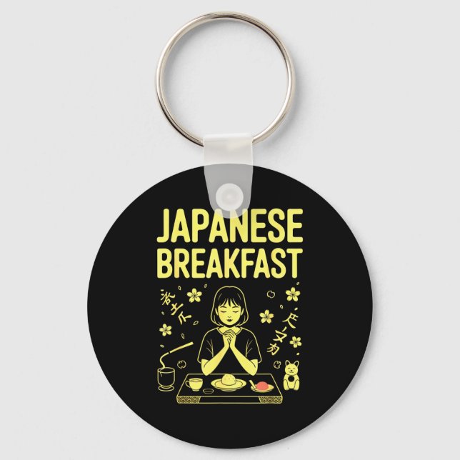 Llavero Japanese Breakfast Zen Morning Miso Rice Tea Graph (Anverso)