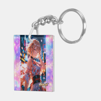 Llavero Japanese Cyberpunk Anime Girl Poster | Neon City