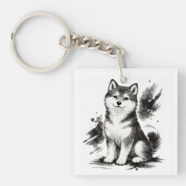 Llavero 【Japanese Ink Puppy Acrylic Keychain】