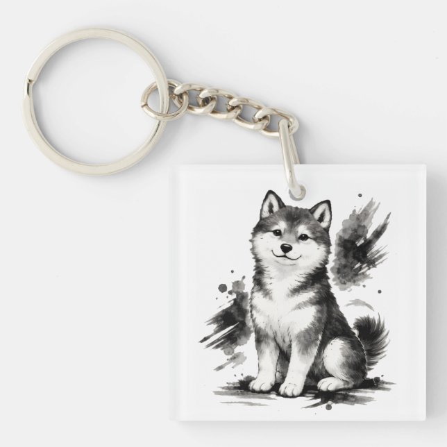 Llavero 【Japanese Ink Puppy Acrylic Keychain】 (Frente)