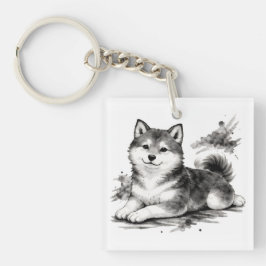 Llavero 【Japanese Ink Puppy Acrylic Keychain】