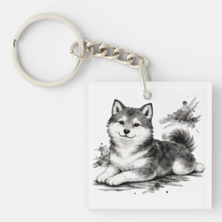 Llavero 【Japanese Ink Puppy Acrylic Keychain】