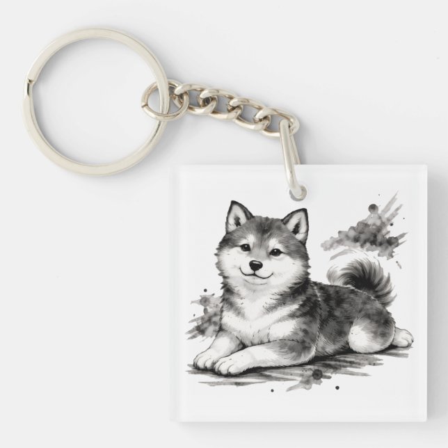 Llavero 【Japanese Ink Puppy Acrylic Keychain】 (Frente)