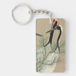 Llavero Japanese woodblock-print Cranes - Kamisaka Sekka