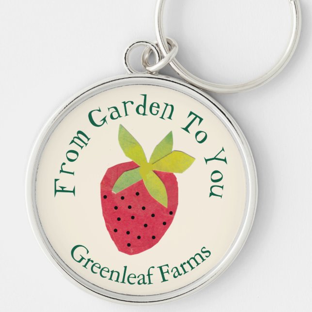 Llavero Jardín A Tu Retro Fresas Jardín De Nursera De Gran (Frente)