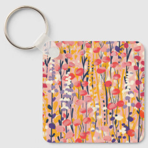 Llavero Jardín Botánico Floral de Flores Silvestres Modern