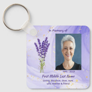 Llavero Jardín de flores de lavanda recuerdo conmemorativo