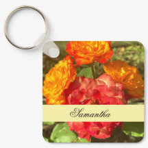 Jardín De Flores Rojas Y naranja