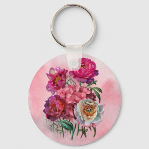 Llavero Jardín de flores románticas