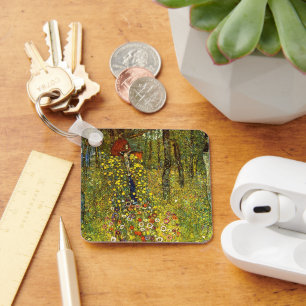 Llavero Jardín de granja con crucifijo de Gustav Klimt