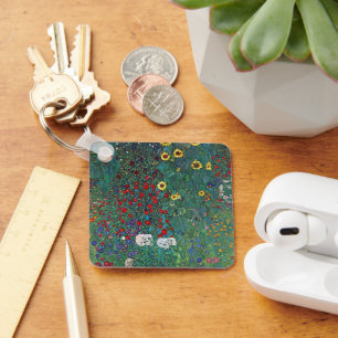 Llavero Jardín de granjero con Girasol por Klimt, Flores V