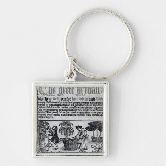 Llavero Jardín de hierbas medieval (Frente)