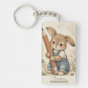 Llavero Jardín de Infancia Personalizado Conejito Lindo