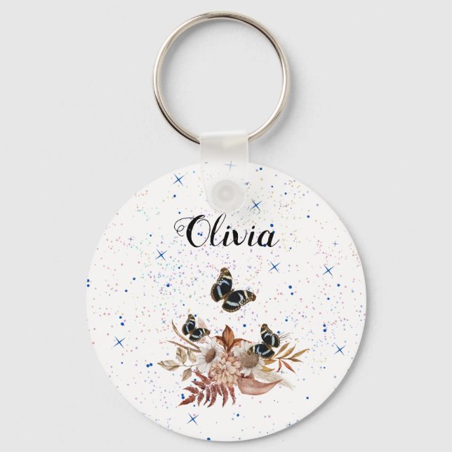 Llavero jardín floral (Anverso)