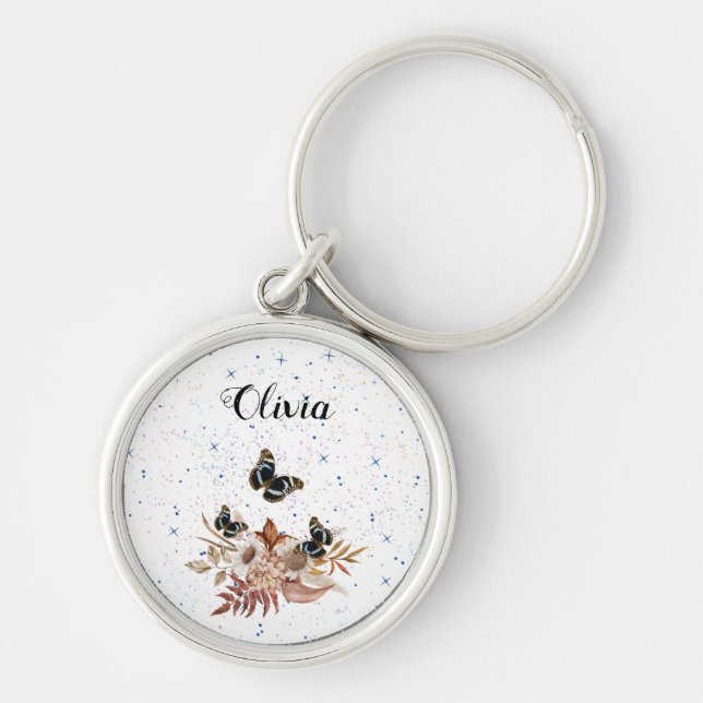 Llavero jardín floral (Frente)