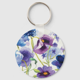 Llavero Jardín mezclado azul y púrpura