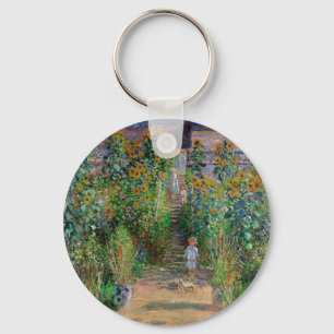 Llavero Jardín Monet Vetheuil Impresionismo Pintura de flo