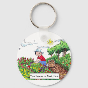Llavero Jardinero personalizado - Personalizado femenina