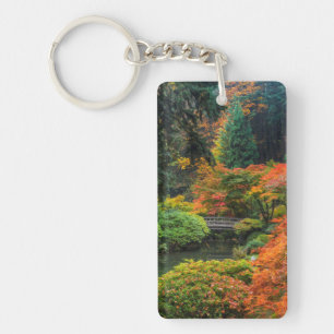 Llavero Jardines japoneses en otoño en Portland, Oregón 