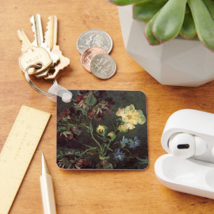 Llavero Jarrón con Myosotis y Peonías por Vincent van Gogh